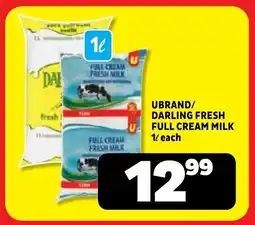 Usave Ubrand/ darling fresh full cream milk offer