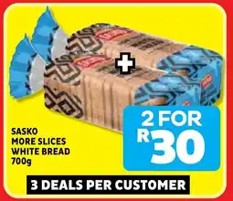 Usave Sasko more slices white bread offer