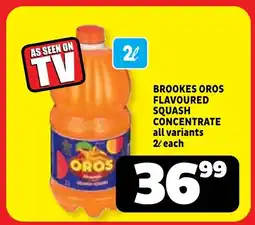 Usave Brookes oros flavoured squash concentrate offer