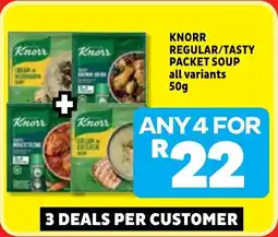 Usave Knorr regular/ tasty packet soup offer