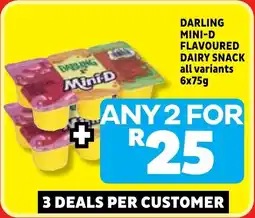 Usave Darling mini-d flavoured dairy snack offer