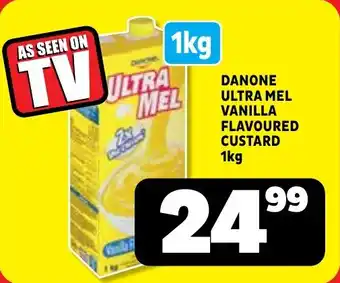 Usave Danone ultra mel vanilla flavoured custard offer