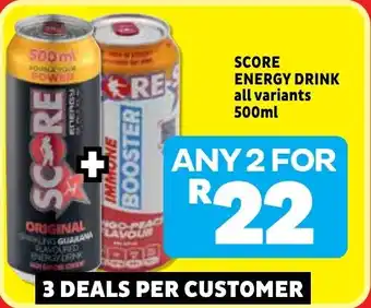 Usave Score energy drink offer