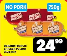 Usave Ubrand french/ chicken polony offer