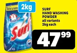 Usave Surf hand washing powder offer