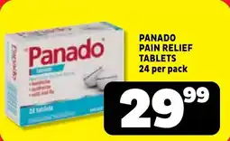 Usave Panado pain relief tablets offer