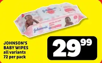 Usave Johnson's baby wipes offer