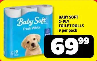 Usave Baby soft 2-ply toilet rolls offer