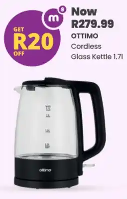 Shoprite Ottimo Cordless Glass Kettle offer