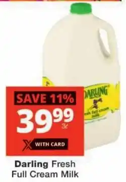 Checkers Hyper Darling Fresh Full Cream Milk offer