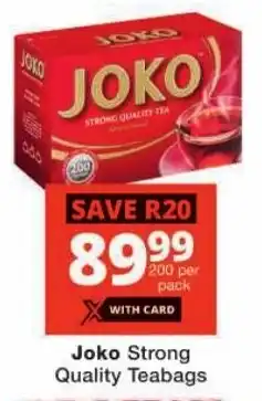 Checkers Hyper Joko Strong Quality Teabags offer