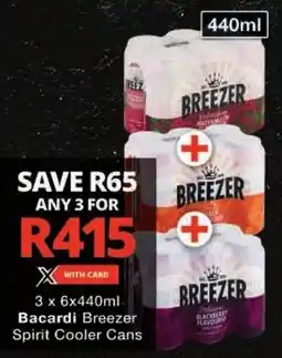 Checkers Hyper Bacardi Breezer Spirit Cooler Cans offer