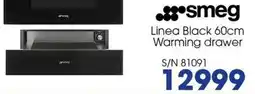 Hirsch's Smeg Linea Black Warming drawer offer