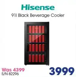 Hirsch's Hisense Black Beverage Cooler offer