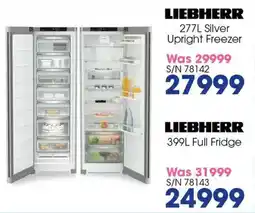 Hirsch's Liebherr Silver Upright Freezer offer