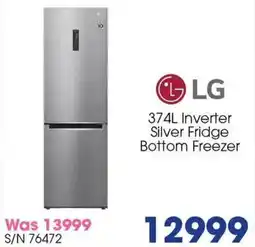 Hirsch's LG Inverter Silver Fridge Bottom Freezer offer