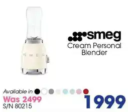 Hirsch's Smeg Cream Personal Blender offer