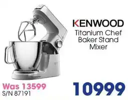 Hirsch's Kenwood Titanium Chef Baker Stand Mixer offer