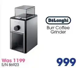 Hirsch's DeLonghi Burr Coffee Grinder offer