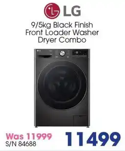 Hirsch's LG Black Finish Front Loader Washer Dryer Combo offer