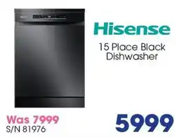 Hirsch's Hisense 15 Place Black Dishwasher offer