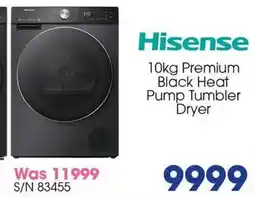 Hirsch's Hisense Premium Black Heat Pump Tumbler Dryer offer