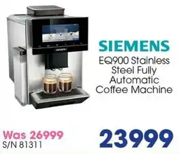 Hirsch's Siemens EQ900 Stainless Steel Fully Automatic Coffee Machine offer