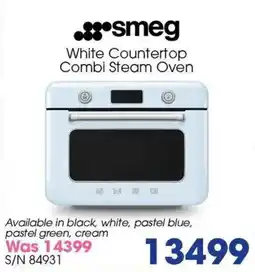 Hirsch's Smeg White Countertop Combi Steam Oven offer