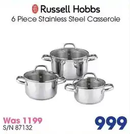 Hirsch's Russell Hobbs Stainless Steel Casserole offer
