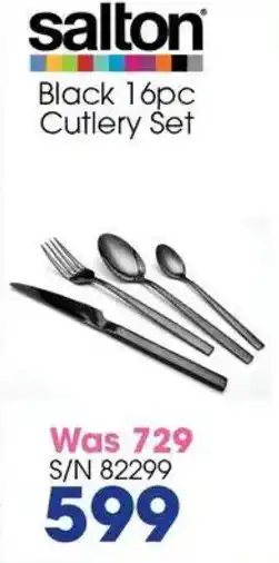 Hirsch's Salton Black Cutlery Set offer