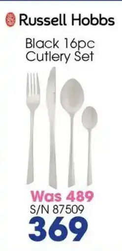 Hirsch's Russell Hobbs Black Cutlery Set offer