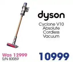 Hirsch's Dyson Cyclone V10 Absolute Cordless Vacuum offer