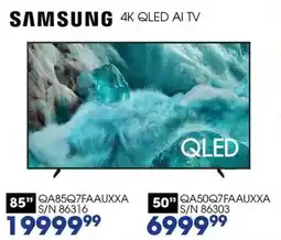 Hirsch's Samsung 50" 4K QLED AI TV offer