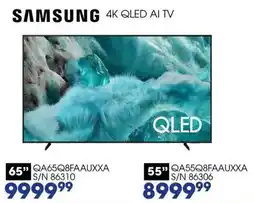 Hirsch's Samsung 55" 4K QLED AI TV offer