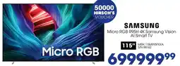 Hirsch's Samsung Micro RGB R95H 4K Samsung Vision AI Smart TV offer