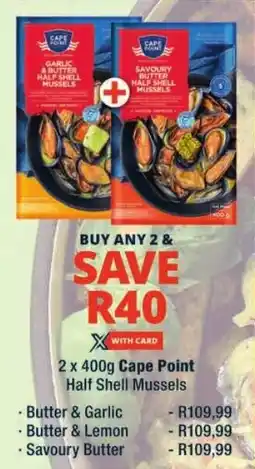 Checkers Cape Point Half Shell Mussels offer