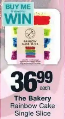 Checkers The Bakery Rainbow Cake Single Slice offer