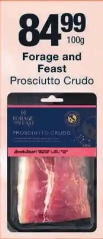 Checkers Forage and Feast Prosciutto Crudo offer