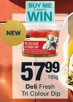 Checkers Deli Fresh Tri Colour Dip offer
