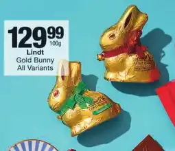 Checkers Lindt Gold Bunny All Variants offer