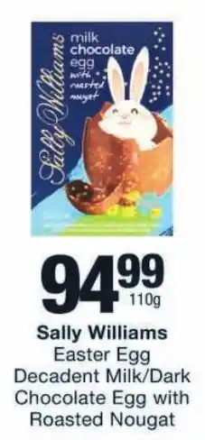 Checkers Sally Williams Easter Egg Decadent Milk/ Dark Chocolate Egg with Roasted Nougat offer
