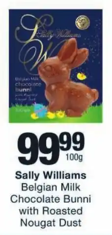 Checkers Sally Williams Belgian Milk Chocolate Bunni with Roasted Nougat Dust offer