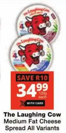Checkers The Laughing Cow Medium Fat Cheese Spread All Variants offer