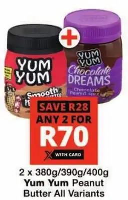Checkers Yum Yum Peanut Butter All Variants offer