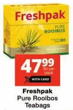 Checkers Freshpak Pure Rooibos Teabags offer