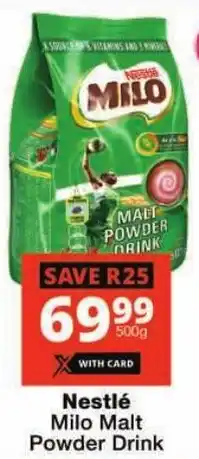 Checkers Nestlé Milo Malt Powder Drink offer