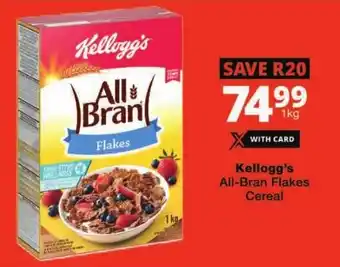 Checkers Kellogg's All-Bran Flakes Cereal offer