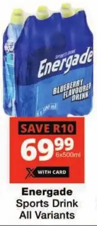 Checkers Energade Sports Drink All Variants offer