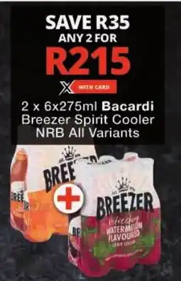 Checkers Bacardi Breezer Spirit Cooler NRB All Variants offer