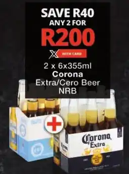 Checkers Corona Extra/ Cero Beer NRB offer